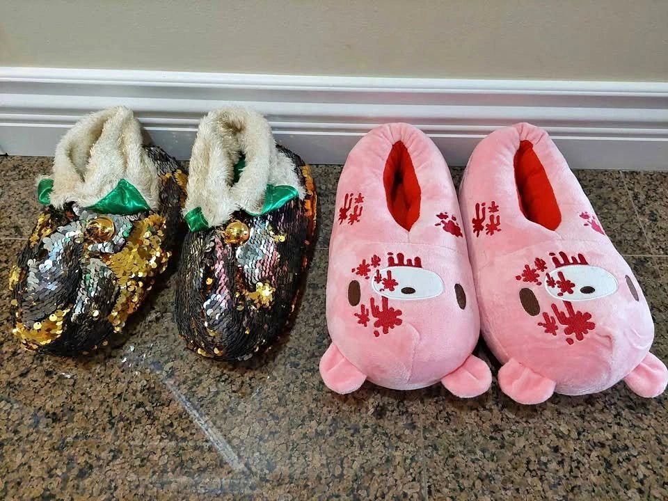 Plush slippers