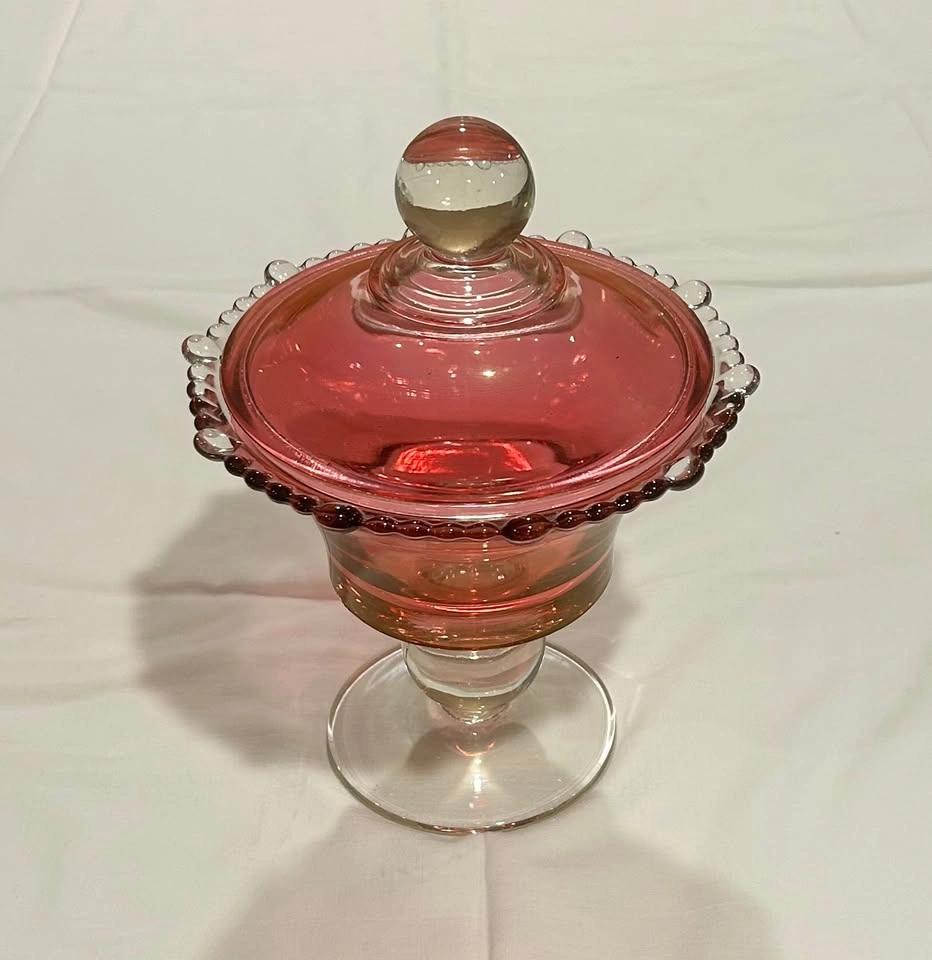 Cranberry Covered Compote - Paden City Glass Company - photo 2