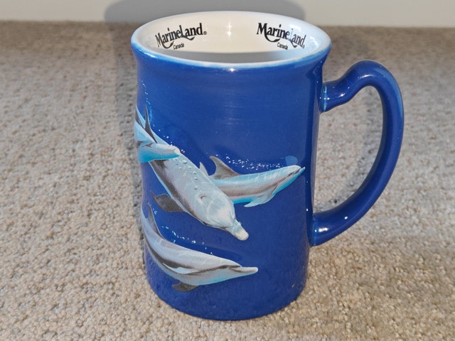 Rare Marineland Canada 3D Dolphin Large Mug / Cup - photo 4