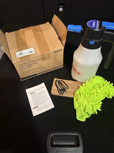 GLOEXO Electric Foam Sprayer 1.5L Rechargeable w/ Microfiber Was - photo 5