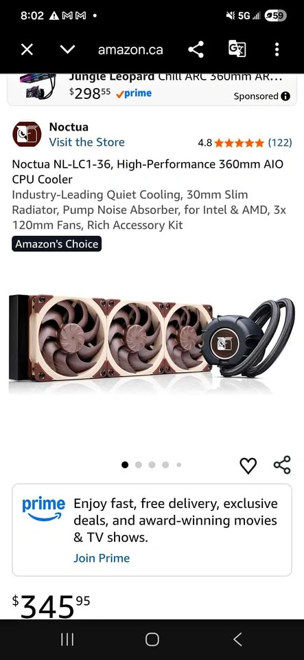 Noctua NL-LC1-36, High-Performance 360mm AIO CPU Cooler