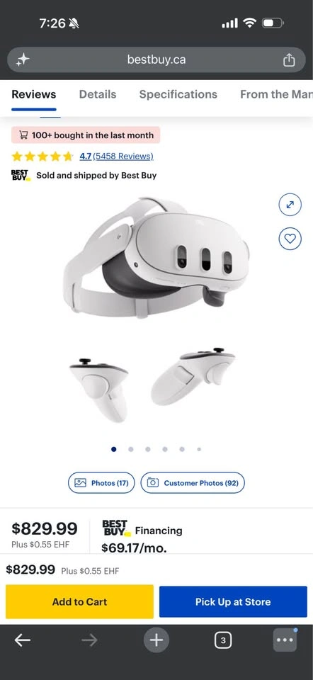 Quest 3 512 GB with elite strap battery pack - photo 3