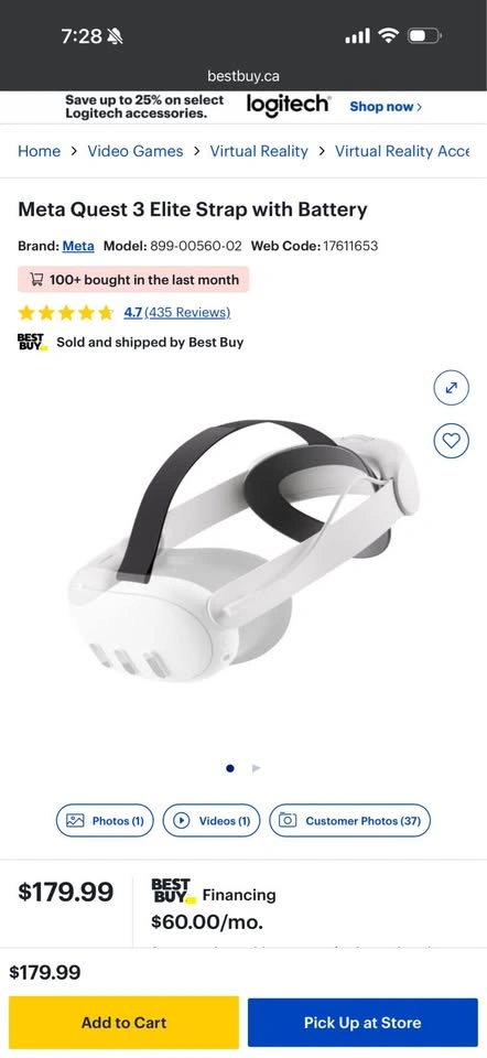 Quest 3 512 GB with elite strap battery pack - photo 4