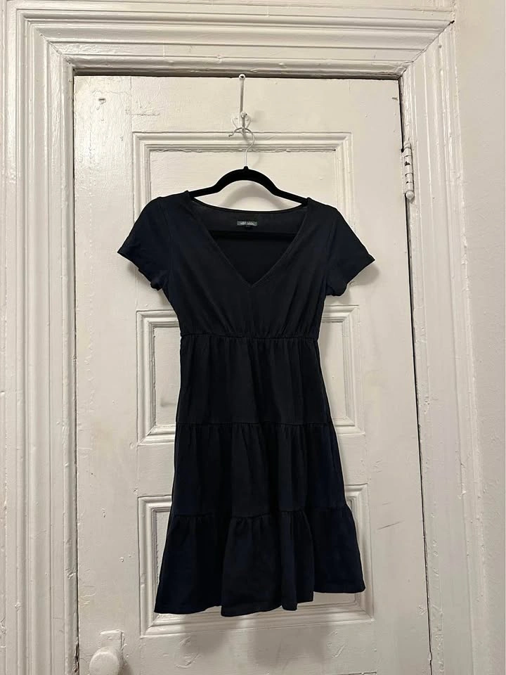 Wild Fable 100% Cotton Black Tiered Mini Dress Size XS