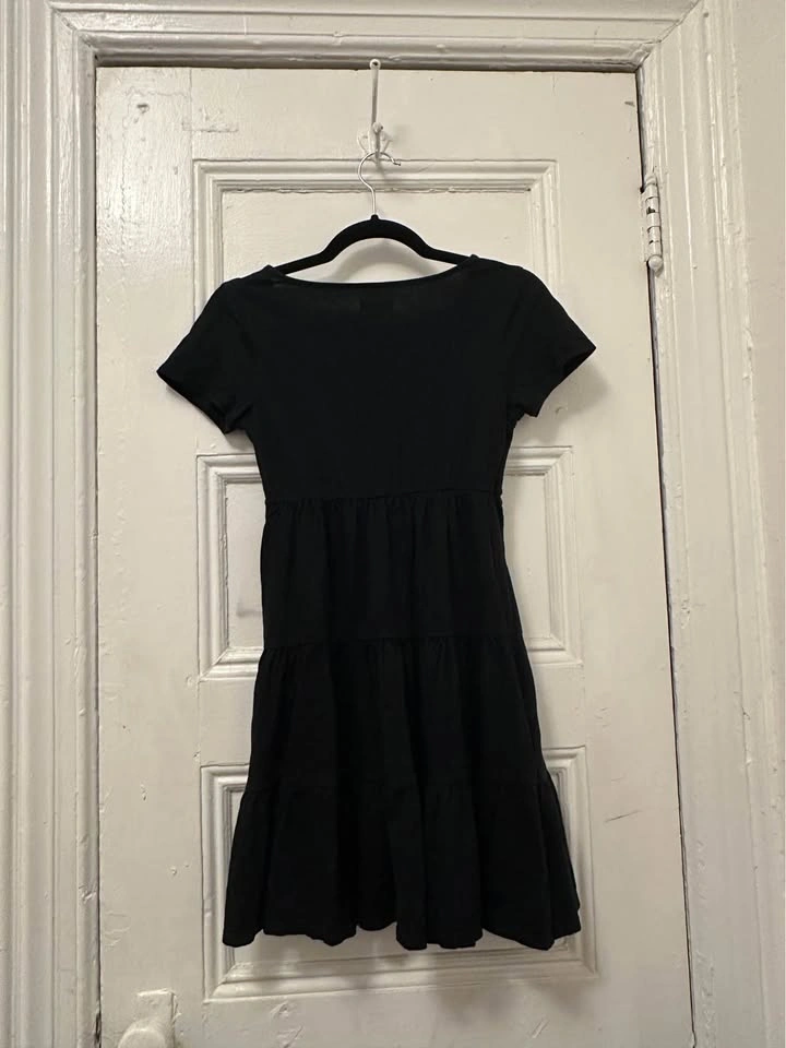Wild Fable 100% Cotton Black Tiered Mini Dress Size XS - photo 2