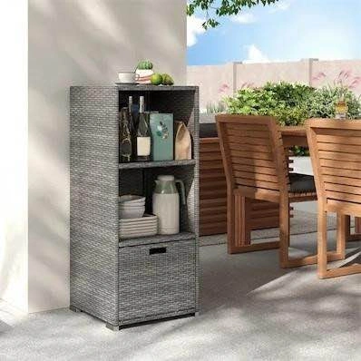 NEW Wicker 3-Tier Outdoor Cabinet - Delivery Available - photo 2