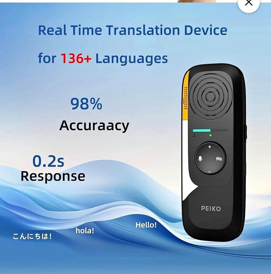 Peiko Language Translator Device - Two-Way Real-Time AI