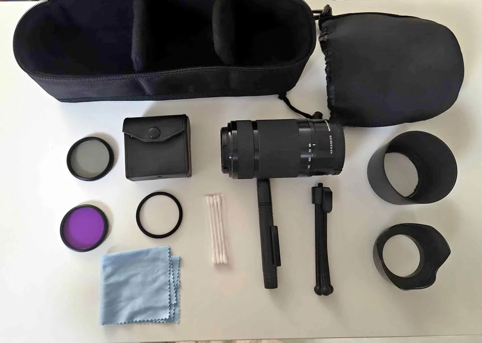 Sony E 55-210mm Telephoto Zoom Lens + Accessories