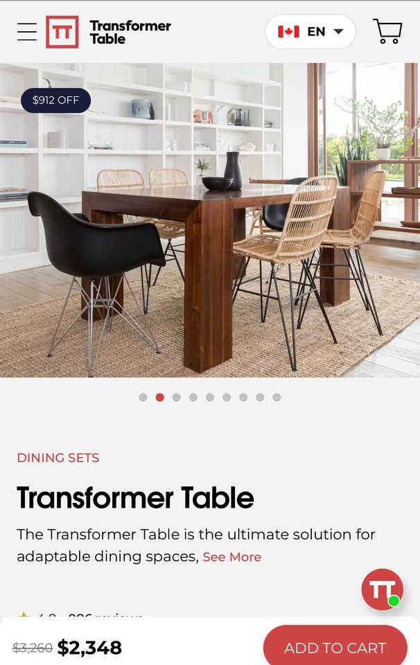 Transformer Table with coffee table for leafs - photo 3