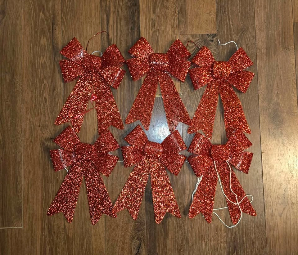 Christmas Decoration Bundle - Glitter Bows and Tinsel Penguin - photo 3