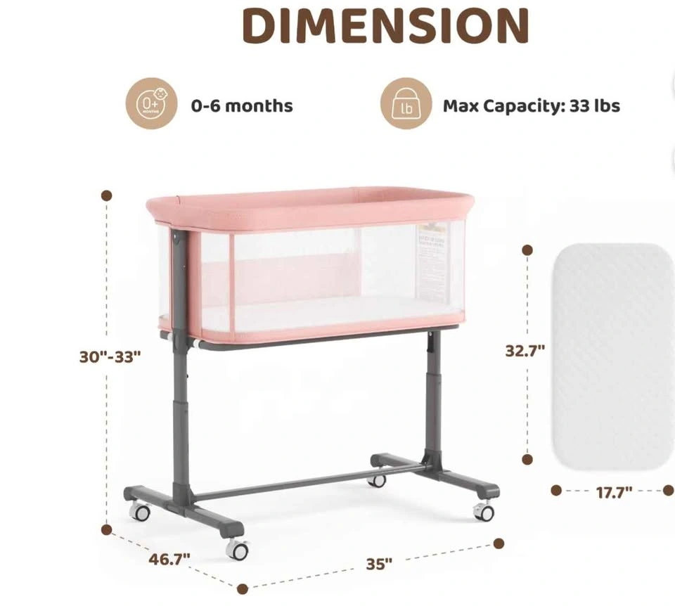 BNIB Baby Bassinet with Wheels - photo 2