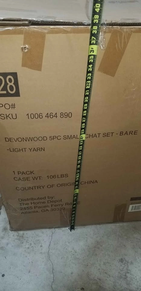 New in box Hampton Bay Devonwood 5pc Small Chat Set - photo 4