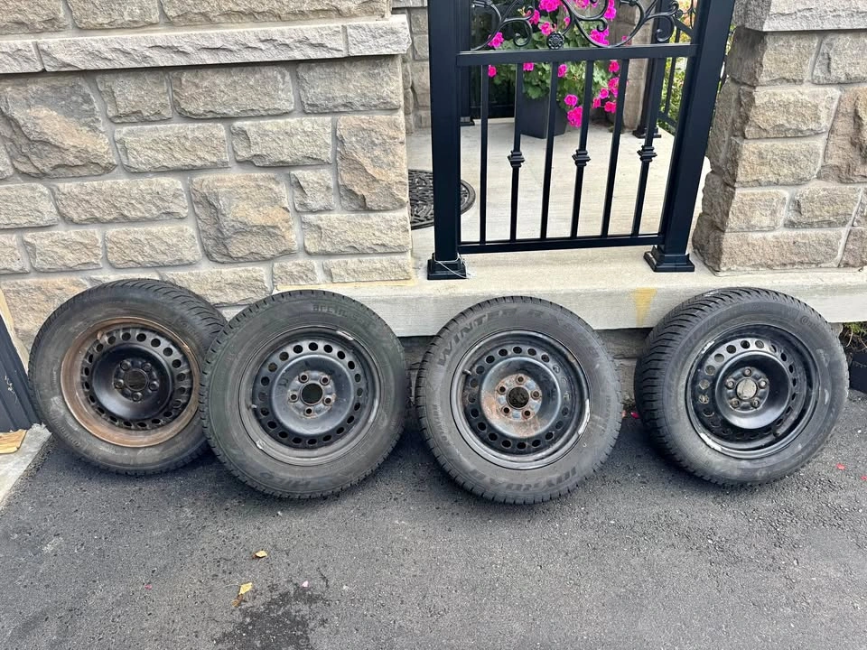 195/65R15 Winter Tires on Steel Rims