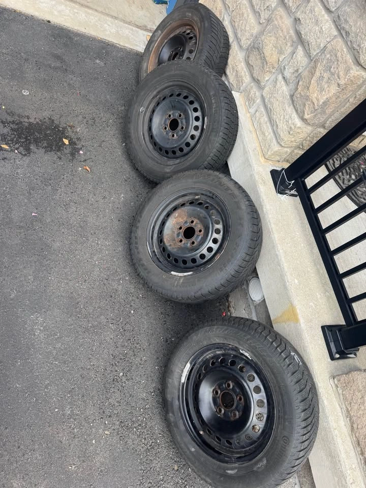195/65R15 Winter Tires on Steel Rims - photo 2