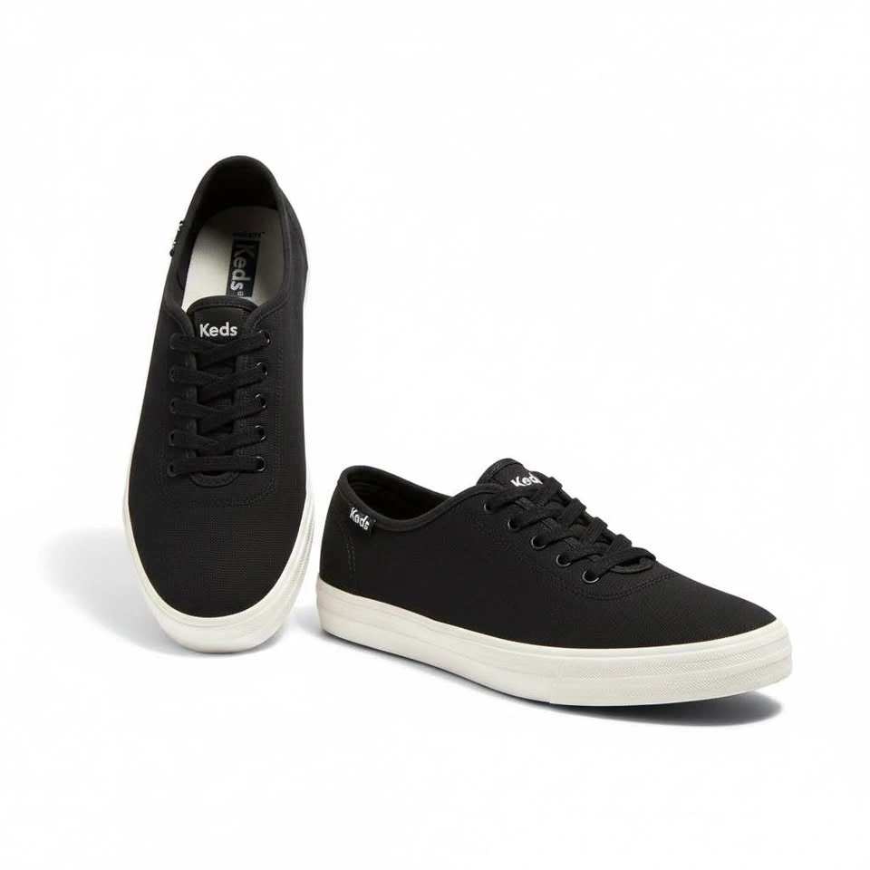 Keds Black Canvas Sneakers- size 8