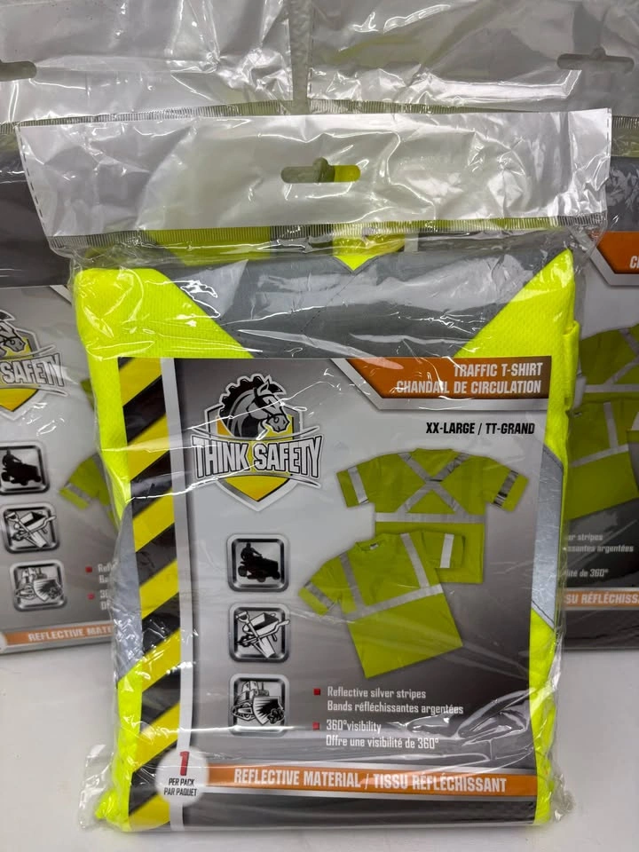 New - Workhorse Hi-Viz Striped Green T-Shirt 2XL (3 Shirts) - photo 3