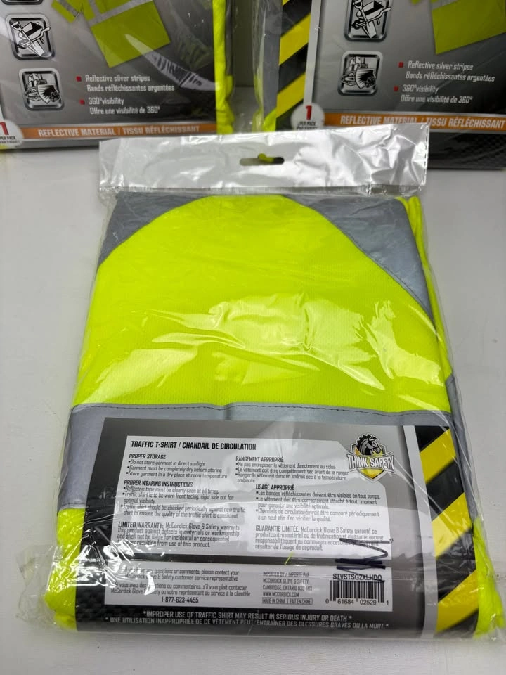 New - Workhorse Hi-Viz Striped Green T-Shirt 2XL (3 Shirts) - photo 4