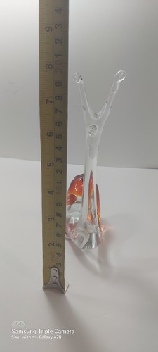 Vintage MURANO Snail Art Glass Long Neck 7.5" - ITALY - photo 2