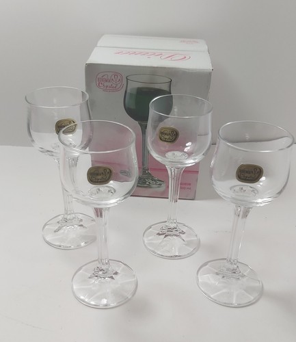 Set of 4 BOHEMIA CRYSTAL Glasses DIANA Liqueur