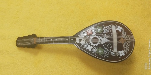 1950s Italian Bakelite Musical Mandolin/Guitar Music Box