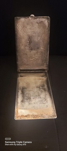 Vintage Note Pad Holder Metal With Original Pen. Very Rare. - photo 5