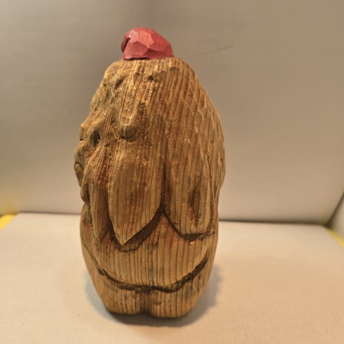 Signed Vintage Henning Norway Hand-Carved Troll Gnome 7" - photo 4