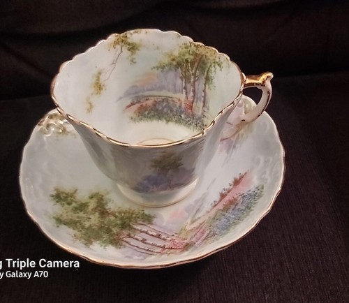 Aynsley Bluebell Time Saucer Light Blue Orphan Saucer