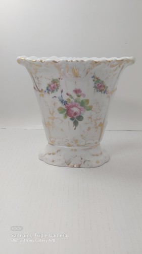 Antique Old Paris Porcelain Hand Painted Vase Floral 6.5" - photo 2