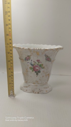 Antique Old Paris Porcelain Hand Painted Vase Floral 6.5" - photo 4