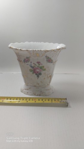 Antique Old Paris Porcelain Hand Painted Vase Floral 6.5" - photo 5