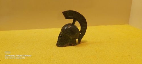 Ancient Greek Bronze Helmet Sculpture Handmade Statue - photo 3