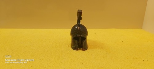 Ancient Greek Bronze Helmet Sculpture Handmade Statue - photo 4