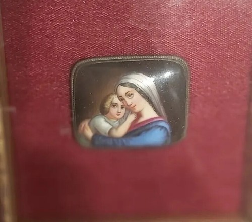 Handpainted On Porcelain Madonna Della Sedia Painting After Raph