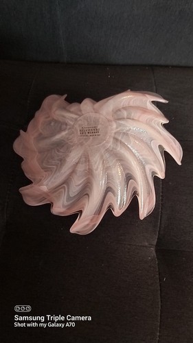 Murano CRYSTAL Creazioni SILVESRTI Scalloped edge swirl trinket - photo 5