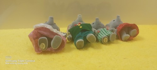 1995 Epoch Calico Critters Sylvanian Family Elephant Family - photo 5