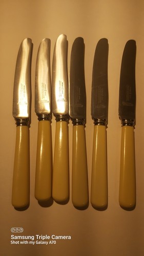 6 Vintage Table Knives By George Hides & Son Sheffield - photo 4