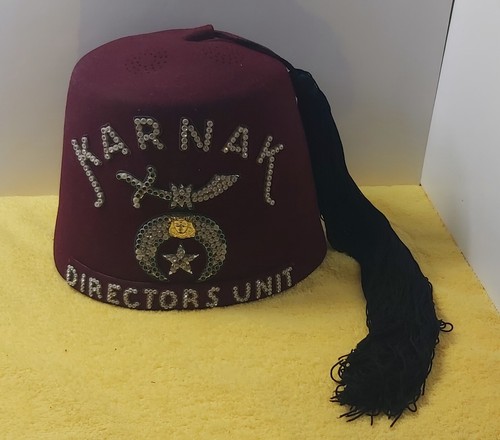 Vintage KARNAK Shriners Masonic FEZ HAT DIRECTORS UNIT