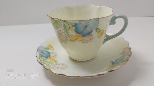 Vintage Paragon Yellow Floral Bone China Tea Cup and Saucer - photo 2
