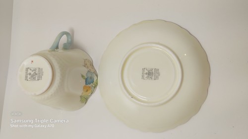Vintage Paragon Yellow Floral Bone China Tea Cup and Saucer - photo 4