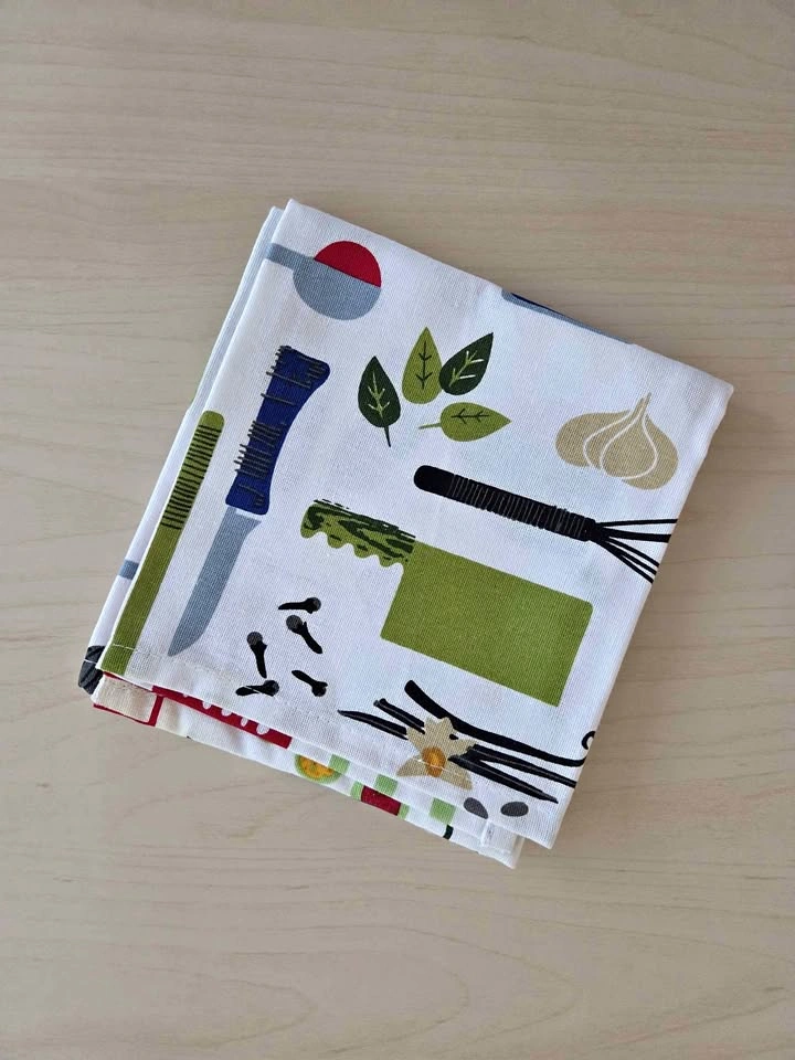 Kitchen Pattern Tea Towel
