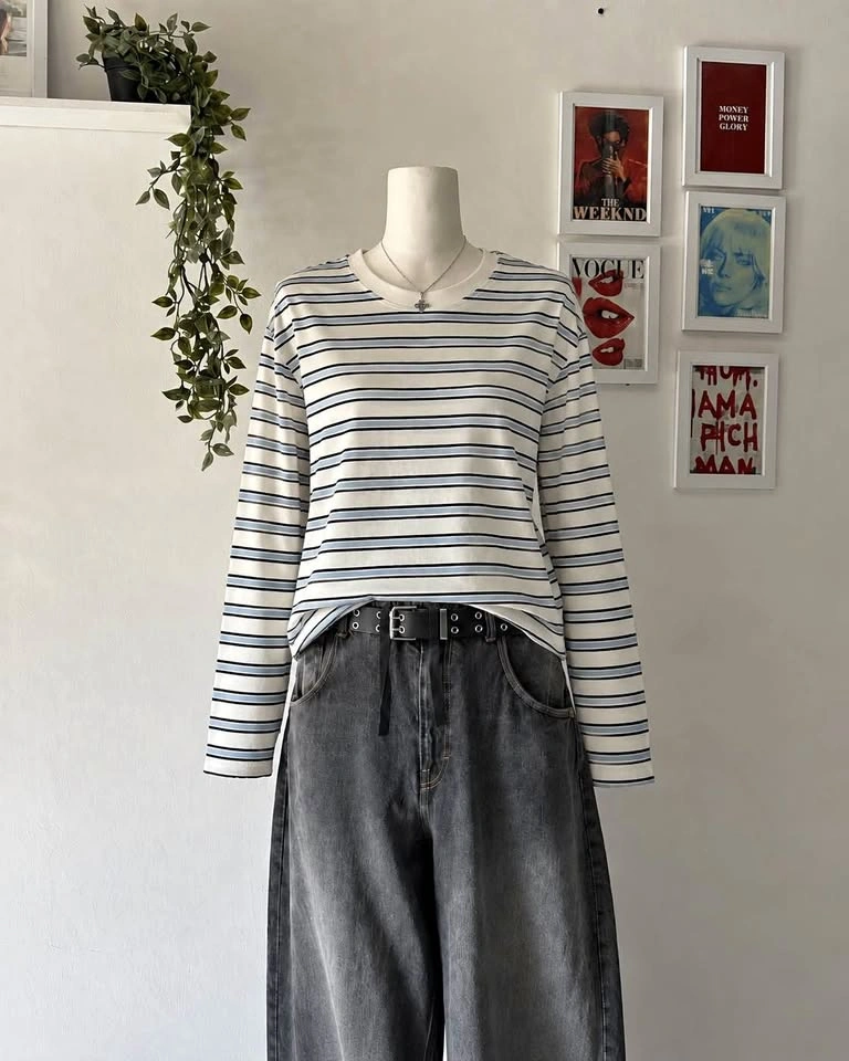 H&M Long Sleeve Striped Shirt