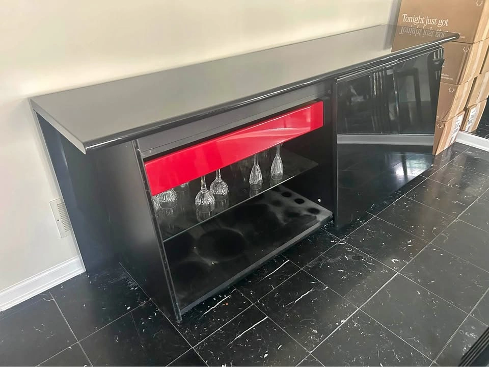 Black Lacquer Buffet Cabinet
