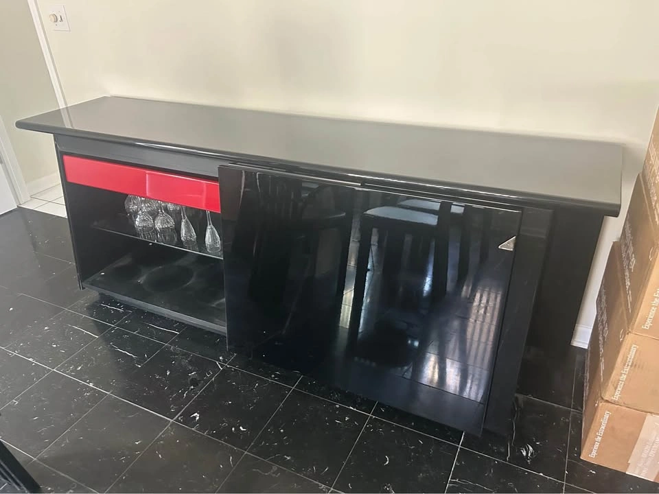 Black Lacquer Buffet Cabinet - photo 2