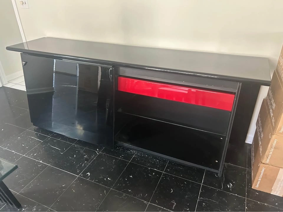 Black Lacquer Buffet Cabinet - photo 3