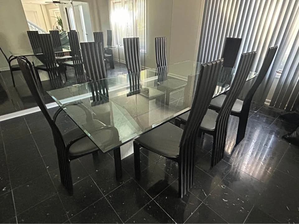 Dining Room Table Large Glass Top 8’x4’ - photo 4