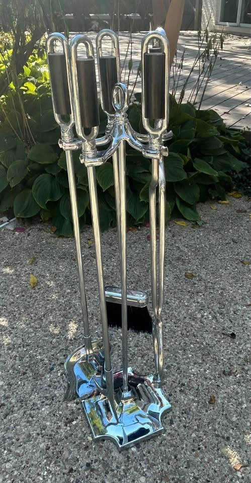 Fireplace Tools Modern Chrome - photo 2