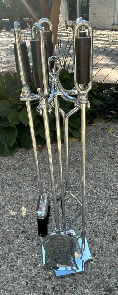 Fireplace Tools Modern Chrome - photo 3