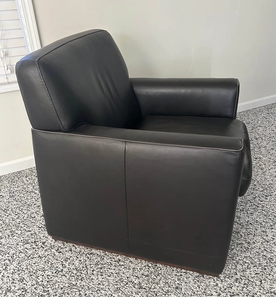 Incanto Divani Black Leather Arm Chair - photo 2