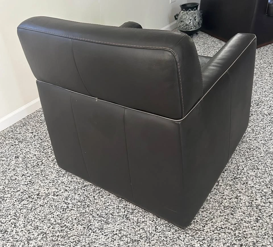 Incanto Divani Black Leather Arm Chair - photo 3