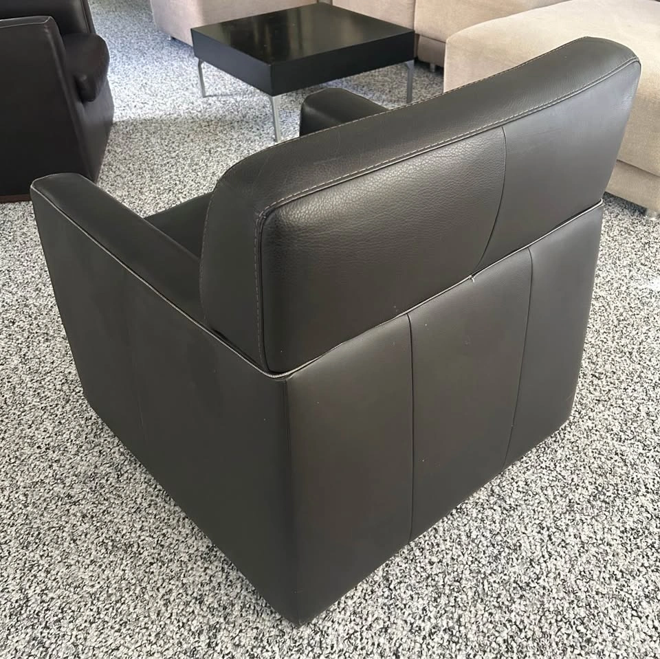 Incanto Divani Black Leather Arm Chair - photo 5